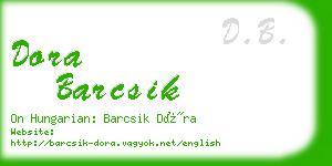 dora barcsik business card